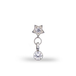 Colgante estrella con circonita