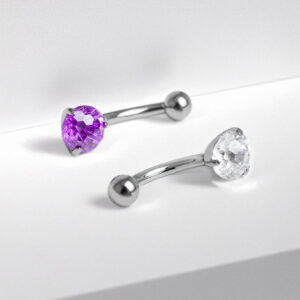 Mini navel con circonita engarzada