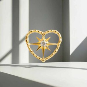 Corazon con estrella (oro pvd)