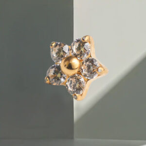 Flor mini 5 puntas (oro pvd)