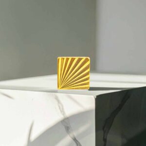 Cuadrado rayado (oro pvd)