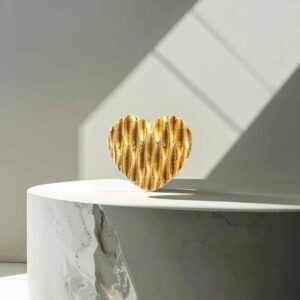 Corazón martillado (oro pvd)