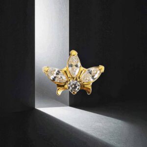 Flor de lirio (oro pvd)