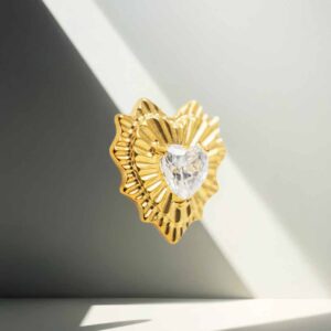 Corazon brillante (oro pvd)